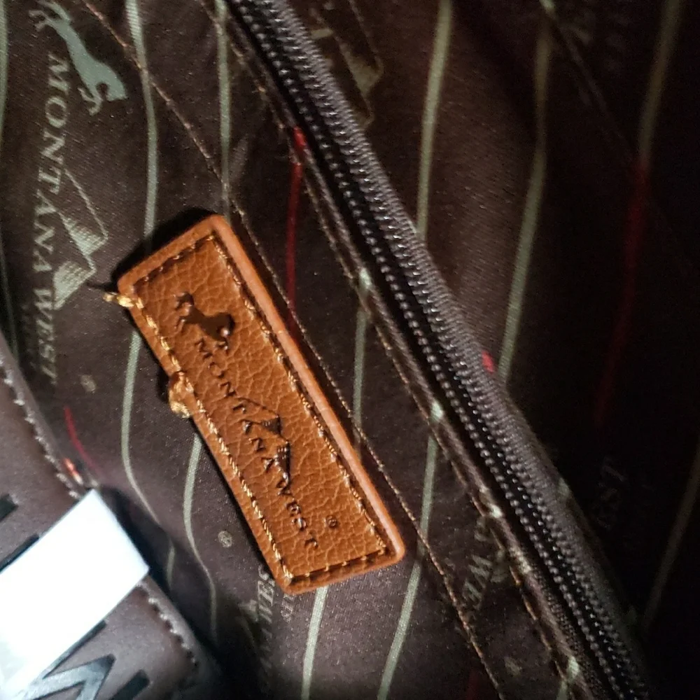Montana West Orange and Black Bag